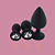 PLUG ANAL AVELUDADO EM SILICONE COM PEDRA G - Imagem 2