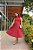 Vestido Luciana Midi Vermelho Elegante - Imagem 1