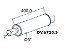 ABAFADOR ENTRADA Ø2" X 400,0 - PONTEIRA PRETA - Imagem 1