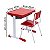 Kit Escolar Individual – (Mesa e Cadeira) – INFANTIL 03 a 06 Anos COR VERMELHO – 41090 - Imagem 2