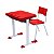 Kit Escolar Individual – (Mesa e Cadeira) – JUVENIL 06 a 09 Anos COR VERMELHO – 41082 - Imagem 1