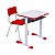 Kit Escolar Individual VERMELHO – (Mesa e Cadeira) – INFANTIL – MADEIRA – COR VERMELHO – 40086 - Imagem 1
