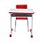 Kit Escolar Individual VERMELHO – (Mesa e Cadeira) – JUVENIL – MADEIRA – COR VERMELHO – 40092 - Imagem 3