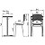 Kit Escolar Individual AZUL – (Mesa e Cadeira) – ADULTO – – COR AZUL – 40081 - Imagem 5