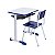 Kit Escolar Individual AZUL – (Mesa e Cadeira) – JUVENIL – MADEIRA – COR AZUL – 40091 - Imagem 2