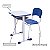 Kit Escolar Individual AZUL – (Mesa e Cadeira) – ADULTO – MADEIRA – COR AZUL – 40095 - Imagem 3