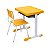 Kit Escolar Individual – (Mesa e Cadeira) – INFANTIL 03 a 06 Anos COR AMARELO – 41087 - Imagem 2