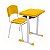 Kit Escolar Individual AMARELO – (Mesa e Cadeira) – ADULTO – COR AMARELO – 40083 - Imagem 2
