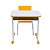 Kit Escolar Individual AMARELO – (Mesa e Cadeira) – JUVENIL – MDF – COR AMARELO – 40094 - Imagem 3