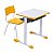 Kit Escolar Individual AMARELO – (Mesa e Cadeira) – JUVENIL – MDF – COR AMARELO – 40094 - Imagem 1