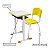 Kit Escolar Individual AMARELO – (Mesa e Cadeira) – ADULTO – MADEIRA – COR AMARELO – 40098 - Imagem 3