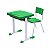 Kit Escolar Individual VERDE Mesa e Cadeira INFANTIL 03 a 06 Anos COR VERDE – 41088 - Imagem 1