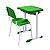 Kit Escolar Individual VERDE – (Mesa e Cadeira) – ADULTO – COR VERDE – 40084 - Imagem 2