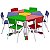 Conjunto HEXAGONAL Mesas e Cadeiras – 02 A 06 anos – INFANTIL – 42011 - Imagem 1