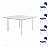 Conjunto QUADRADO c/ 04 Cadeiras Cor AZUL – TAMPO BRANCO – INFANTIL 02 a 06 Anos – 41003 - Imagem 1