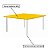 Conjunto Quadrado c/ 04 Cadeiras COR AMARELO – TAMPO PLÁSTICO – 06 a 09 Anos – JUVENIL – 44005 - Imagem 2