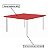 Conjunto Quadrado c/ 04 Cadeiras COR VERMELHO – TAMPO PLÁSTICO – 06 a 09 Anos – JUVENIL – 44007 - Imagem 2