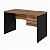 Mesa de Escritório 1,20x0,60 Com Gavetas - Nogal Sevilha/Preto - 21471 - Casa das Cadeiras Goiânia - Imagem 1