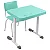 Conjunto Escolar Individual Retangular Plástico Verde Água – MATERNAL (01 a 03 anos) – 77105 - Casa das Cadeiras Goiânia - Imagem 1