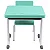 Conjunto Escolar Individual Retangular Plástico Verde Água – INFANTIL (03 a 06 anos) – 77106 - Casa das Cadeiras Goiânia - Imagem 3