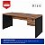 Mesa de Escritório 1,70x0,70 Com Gavetas - Nogal Sevilha/Preto - 21475 - Casa das Cadeiras Goiânia - Imagem 5