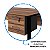 Mesa de Escritório Pés INDUSTRIAL 1,20x0,60 Com Gavetas - Nogal Sevilha/Preto - 24471 - Casa das Cadeiras Goiânia - Imagem 5