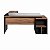 Mesa de Escritório em 'L' com Vidro Fumê - 1,92x1,60 - Nogal Sevilha/Preto - 21407 - Casa das Cadeiras Goiânia - Imagem 3