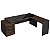 Mesa de Escritório em 'L' com Vidro Fumê - 1,92x1,60 - Marsala/Preto - 23486 - Casa das Cadeiras Goiânia - Imagem 6