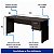 Mesa de Escritório 1,70x0,70 Com Gavetas - Marsala/Preto - 23475 - Casa das Cadeiras Goiânia - Imagem 3