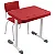 Conjunto Escolar Individual Retangular Plástico Vermelho – MATERNAL (01 a 03 anos) – 77305 - Casa das Cadeiras Goiânia - Imagem 1