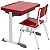 Conjunto Escolar Individual Retangular Plástico Vermelho – INFANTIL (03 a 06 anos) – 77206 - Casa das Cadeiras Goiânia - Imagem 2