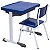 Conjunto Escolar Individual Retangular Plástico Azul – INFANTIL (03 a 06 anos) – 77306 - Casa das Cadeiras Goiânia - Imagem 2