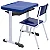 Conjunto Escolar Individual Retangular Plástico Azul – JUVENIL (06 a 10 anos) – 77307 - Casa das Cadeiras Goiânia - Imagem 2
