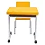 Conjunto Escolar Individual Retangular Plástico Amarelo – JUVENIL (06 a 10 anos) – 77407 - Casa das Cadeiras Goiânia - Imagem 3
