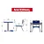 Conjunto Escolar Individual Retangular Tampo de MDF Azul – MATERNAL (01 a 03 anos) – 77605 - Casa das Cadeiras Goiânia - Imagem 3