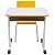 Conjunto Escolar Individual Retangular Tampo de MDF Amarelo – INFANTIL (03 a 06 anos) – 77506 - Casa das Cadeiras Goiânia - Imagem 3