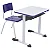 Conjunto Escolar Individual Retangular Tampo de MDF Azul – INFANTIL (03 a 06 anos) – 77507 - Casa das Cadeiras Goiânia - Imagem 1