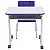 Conjunto Escolar Individual Retangular Tampo de MDF Azul – INFANTIL (03 a 06 anos) – 77507 - Casa das Cadeiras Goiânia - Imagem 3