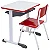 Conjunto Escolar Individual Retangular Tampo de MDF Vermelho – INFANTIL (03 a 06 anos) – 77508 - Casa das Cadeiras Goiânia - Imagem 2