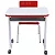 Conjunto Escolar Individual Retangular Tampo de MDF Vermelho – INFANTIL (03 a 06 anos) – 77508 - Casa das Cadeiras Goiânia - Imagem 3