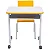 Conjunto Escolar Individual Retangular Tampo de MDF Amarelo – JUVENIL (06 a 10 anos) – 77606 - Casa das Cadeiras Goiânia - Imagem 3
