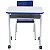 Conjunto Escolar Individual Retangular Tampo de MDF Azul – JUVENIL (06 a 10 anos) – 77608 - Casa das Cadeiras Goiânia - Imagem 3