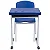 Conjunto Escolar Individual Retangular Plástico Azul – ADULTO – 77707 - Casa das Cadeiras Goiânia - Imagem 3
