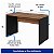 Mesa de Escritório 1,20x0,60 Sem Gavetas - Nogal Sevilha/Preto - 21469 - Casa das Cadeiras Goiânia - Imagem 3
