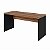 Mesa de Escritório 1,50x0,60 Sem Gavetas - Nogal Sevilha/Preto - 21472 - Casa das Cadeiras Goiânia - Imagem 1