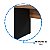 Mesa de Escritório 1,50x0,60 Sem Gavetas - Nogal Sevilha/Preto - 21472 - Casa das Cadeiras Goiânia - Imagem 4