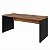 Mesa de Escritório 1,70x0,70 Sem Gavetas - Nogal Sevilha/Preto - 21474 - Casa das Cadeiras Goiânia - Imagem 1