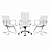 Kit Cadeiras Esteirinhas Brancas - 1 Presidente + 2 Fixas - 48242 - Casa das Cadeiras Goiânia - Imagem 1
