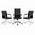 Kit de Cadeiras Florença Estofada Preta - 1 Presidente + 2 Fixas - 48244 - Casa das Cadeiras Goiânia - Imagem 1