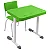 Conjunto Escolar Individual Retangular Plástico Verde Limão – MATERNAL (01 a 03 anos) – 77125 - Casa das Cadeiras Goiânia - Imagem 1